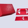 glossy spot UV rigid folding flat pack gift box